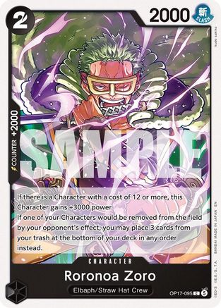 The Worlds Strongest Warriors OP17-095 Roronoa Zoro (095) (OP17-095) - Common
