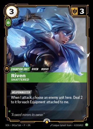 Riftbound Promotional Cards (041a/166): Riven - Shattered - Foil