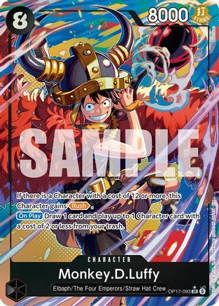 The Worlds Strongest Warriors OP17-093 Monkey.D.Luffy (093) (Alternate Art) (OP17-093) - Foil - Super Rare