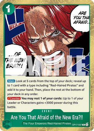 The Worlds Strongest Warriors OP17-037 Are You That Afraid of the New Era?! (OP17-037) - Foil - Rare