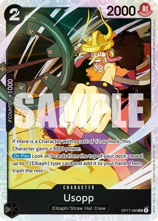The Worlds Strongest Warriors OP17-080 Usopp (OP17-080) - Foil - Super Rare