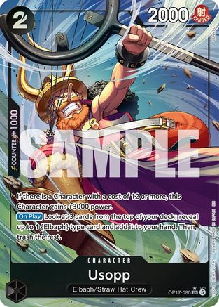 The Worlds Strongest Warriors OP17-080 Usopp (Alternate Art) (OP17-080) - Foil - Super Rare