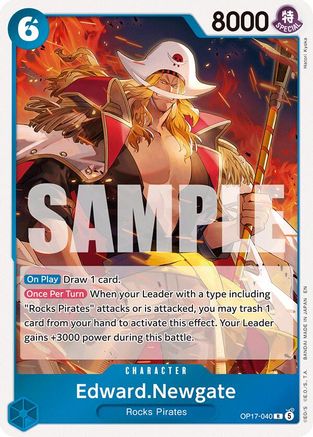 The Worlds Strongest Warriors OP17-040 Edward.Newgate (040) (OP17-040) - Foil - Rare