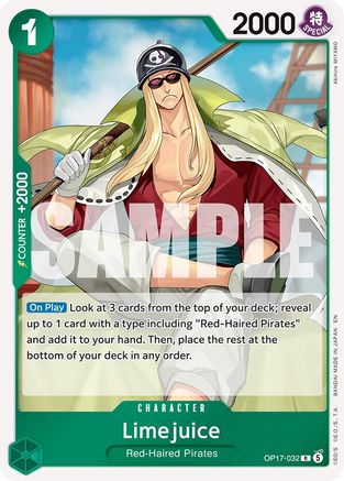 The Worlds Strongest Warriors OP17-032 Limejuice (OP17-032) - Foil - Rare