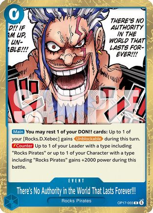 The Worlds Strongest Warriors OP17-055 There's No Authority in the World That Lasts Forever!!! (OP17-055) - Foil - Rare