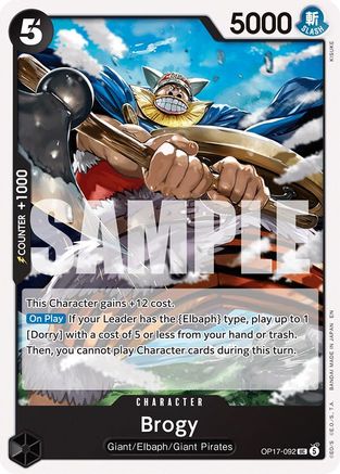 The Worlds Strongest Warriors OP17-092 Brogy (OP17-092) - Uncommon