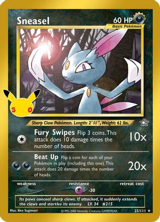 ME 30th Celebration Classic Collection 025/111 Sneasel - Holofoil - Classic Collection