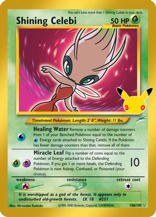 ME 30th Celebration Classic Collection 106/105 Shining Celebi - Holofoil - Classic Collection