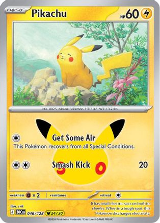 ME 30th Celebration 046/128 Pikachu - Holofoil - Pikachu Rare