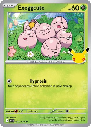 ME 30th Celebration 001/128 Exeggcute - Holofoil - Common