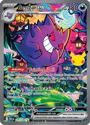ME 30th Celebration 154/128 Gengar ex - Holofoil - Special Illustration Rare