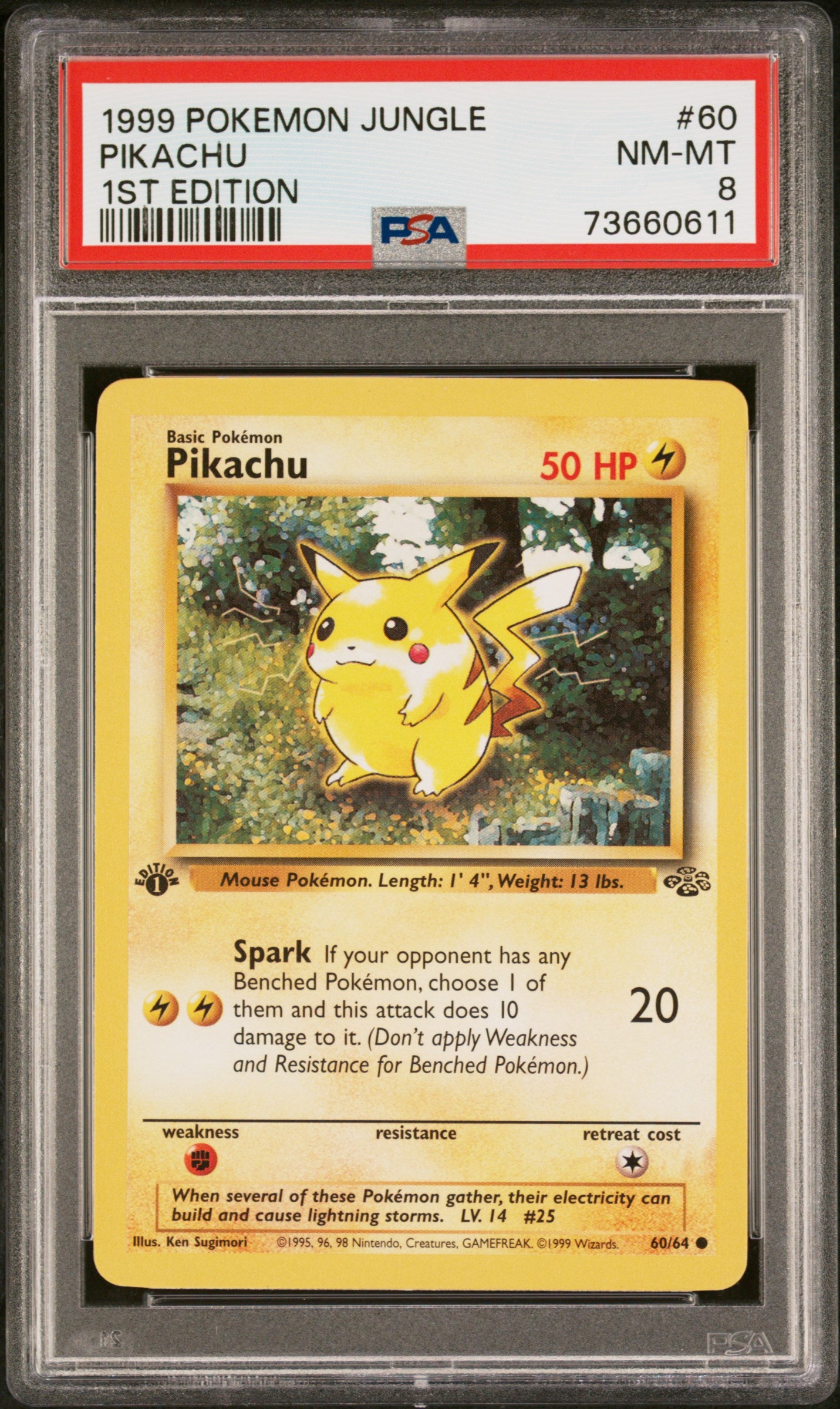 Jungle 060/64 PSA8 #73660611 Pikachu - 1st Edition - Common