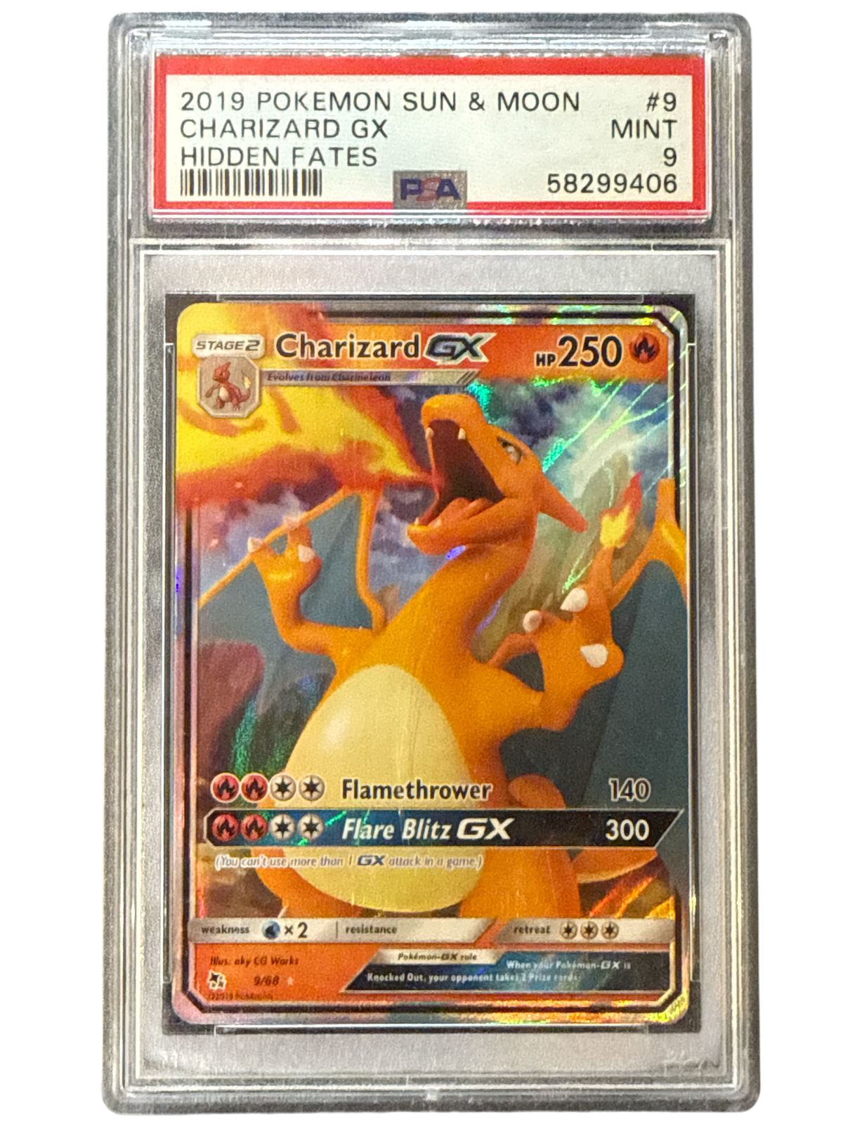 Hidden Fates 009/68 PSA9 #58299406 Charizard GX - Holofoil - Ultra Rare