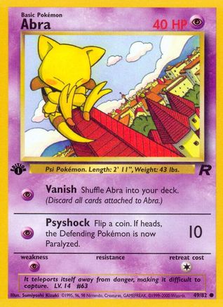 Team Rocket 049/82 Abra - 1st Edition - Common