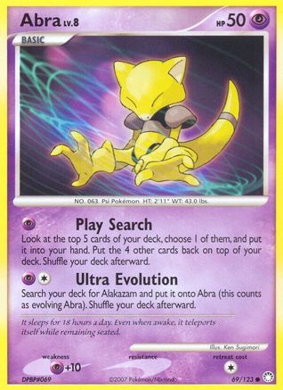 Mysterious Treasures 069 Abra - Reverse Holofoil - Common