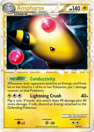 HeartGold SoulSilver 105 Ampharos (Prime) - Holofoil - Ultra Rare