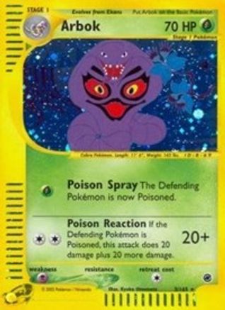 Expedition 003 Arbok (3) - Holofoil - Holo Rare