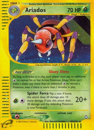 Aquapolis 0H3 Ariados (H3) - Holofoil - Holo Rare