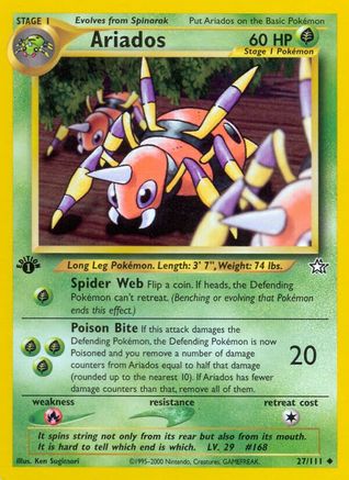 Neo Genesis 027/111 Ariados - 1st Edition - Uncommon