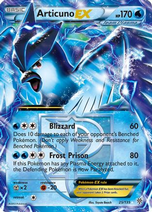 Plasma Storm 025/135 Articuno EX (Team Plasma) - Holofoil - Ultra Rare