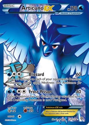 Plasma Storm 132 Articuno EX (Team Plasma) (132 Full Art) - Holofoil - Ultra Rare