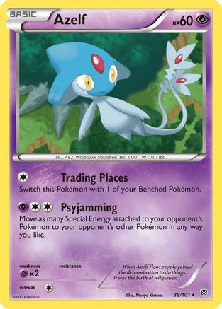 Plasma Blast 038 Azelf - Reverse Holofoil - Rare