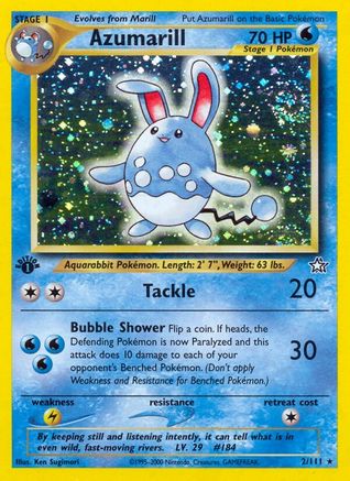 Neo Genesis 002/111 Azumarill - Unlimited Holofoil - Holo Rare
