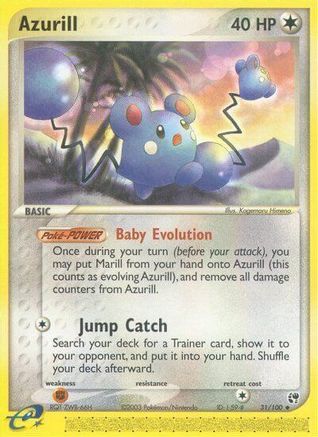 Sandstorm 031 Azurill - Reverse Holofoil - Uncommon