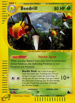 Skyridge 0H4 Beedrill (H4) - Holofoil - Holo Rare