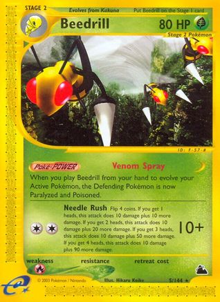 Skyridge 005 Beedrill (5) - Reverse Holofoil - Rare