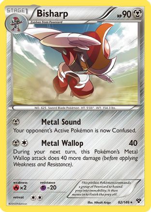 XY Base Set 082 Bisharp - Reverse Holofoil - Rare