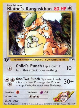 Gym Heroes 036/132 Blaine's Kangaskhan - Unlimited - Uncommon