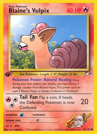 Gym Heroes 065/132 Blaine's Vulpix - 1st Edition - Common