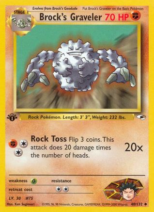 Gym Heroes 040/132 Brock's Graveler - Unlimited - Uncommon