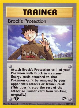 Gym Challenge 101/132 Brock's Protection - Unlimited - Rare