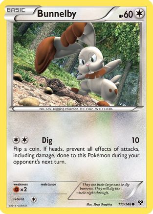 XY Base Set 111 Bunnelby - Common