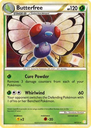 HeartGold SoulSilver 016 Butterfree - Rare