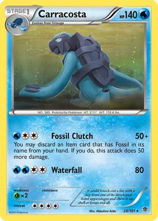 Plasma Blast 028 Carracosta - Reverse Holofoil - Rare