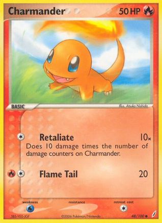 Crystal Guardians 048/100 Charmander - Reverse Holofoil - Common