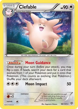 Plasma Storm 098 Clefable - Rare