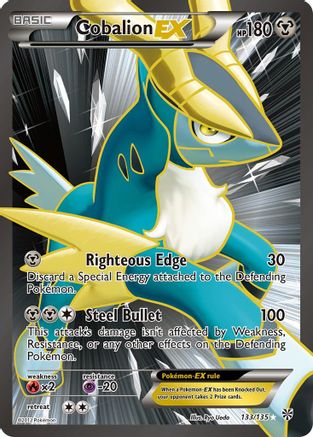Plasma Storm 133 Cobalion EX (133 Full Art) - Holofoil - Ultra Rare