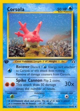 Neo Discovery 037/75 Corsola - 1st Edition - Uncommon