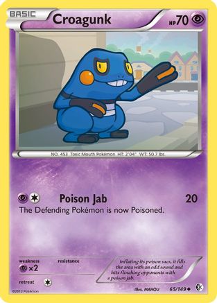 Boundaries Crossed 065 Croagunk (65) - Reverse Holofoil - Uncommon