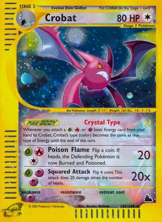 Skyridge 147 Crobat (147) - Reverse Holofoil - Secret Rare
