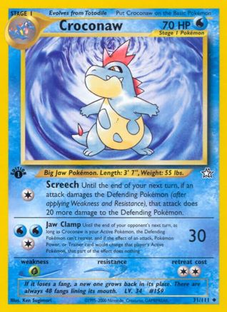 Neo Genesis 031/111 Croconaw (31) - Unlimited - Uncommon