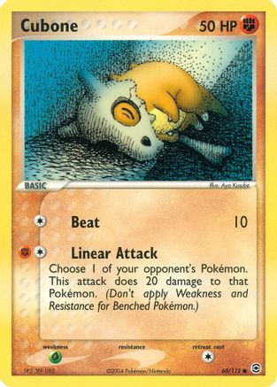 FireRed & LeafGreen 060 Cubone - Reverse Holofoil - Common