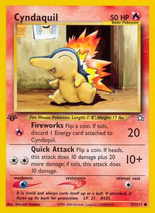 Neo Genesis 057/111 Cyndaquil (57) - Unlimited - Common