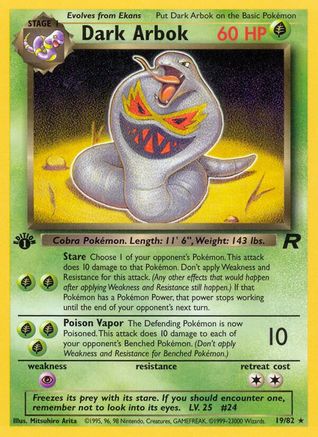 Team Rocket 019/82 Dark Arbok (19) - Unlimited - Rare
