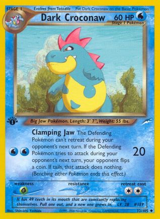 Neo Destiny 032/105 Dark Croconaw - 1st Edition - Uncommon