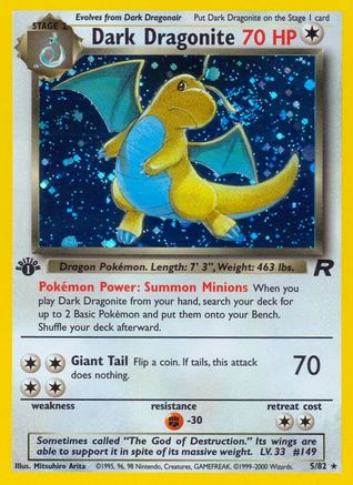 Team Rocket 005/82 Dark Dragonite (5) - 1st Edition Holofoil - Holo Rare